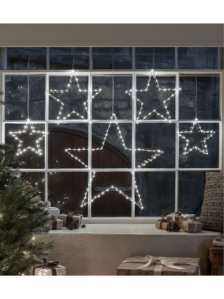 Lights4fun Dual Colour LED Star Curtain Light - Image 1 of 3