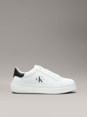 Calvin Klein White Low Cut Lace Up Sneakers - Image 1 of 6