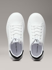 Calvin Klein White Low Cut Lace Up Sneakers - Image 5 of 6