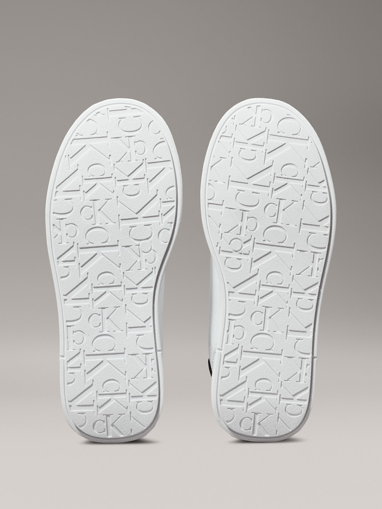 Calvin Klein White Low Cut Lace Up Sneakers - Image 6 of 6