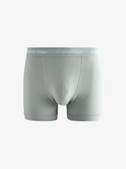 Calvin Klein Black/Blue Classic Stretch Trunks 3 Pack Boxers - Image 2 of 4