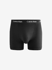 Calvin Klein Black/Blue Classic Stretch Trunks 3 Pack Boxers - Image 4 of 4