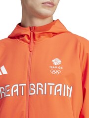 adidas Orange Team GB Presentation Full Zip Hoodie - Image 4 of 5