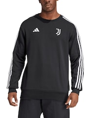 adidas Black 100% Cotton Juventus DNA Sweatshirt - Image 1 of 2