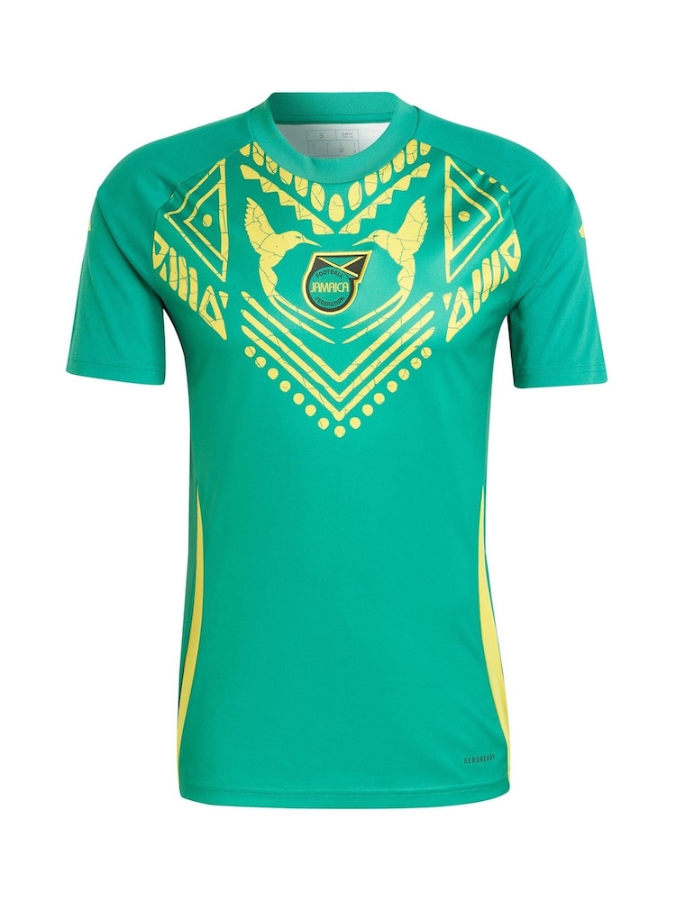 adidas Green Jamaica Pre Match Shirt - Image 2 of 3