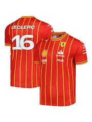 Fanatics Red F1 Scuderia Ferrari 2024 Team Charles Leclerc Soccer Jersey - Image 1 of 3