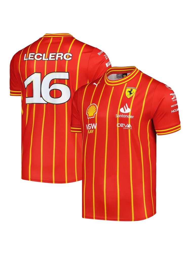 Fanatics Red F1 Scuderia Ferrari 2024 Team Charles Leclerc Soccer Jersey - Image 1 of 3