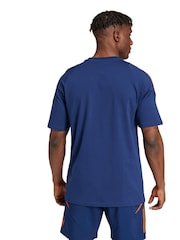 adidas Blue 100% Cotton Juventus Training T-Shirt - Image 2 of 2