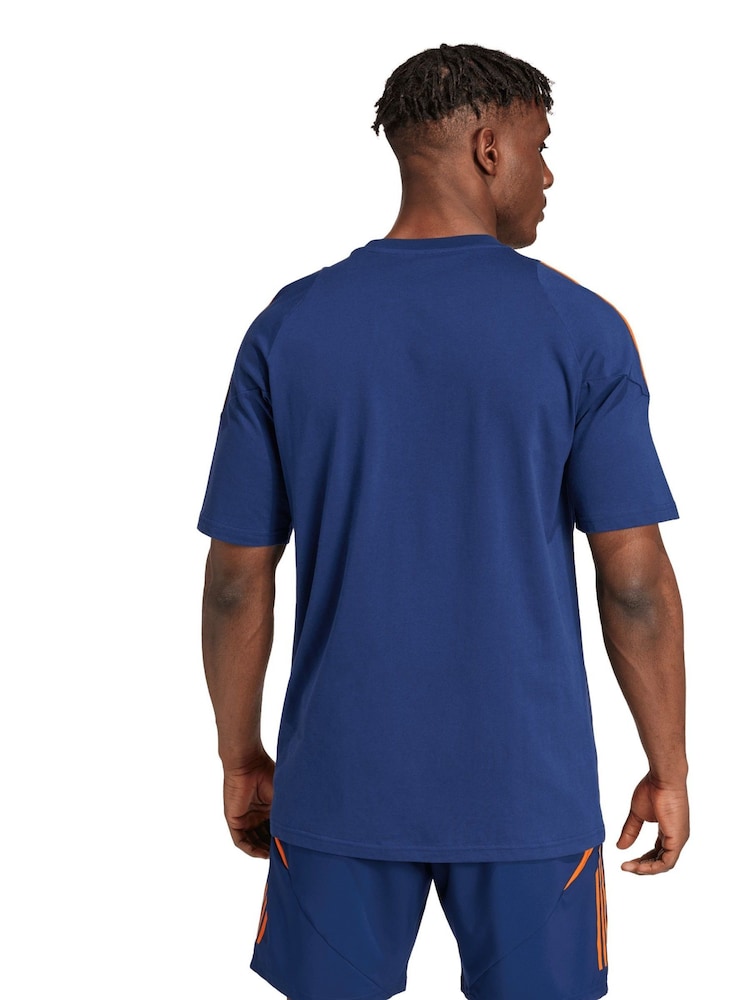 adidas Blue 100% Cotton Juventus Training T-Shirt - Image 2 of 2