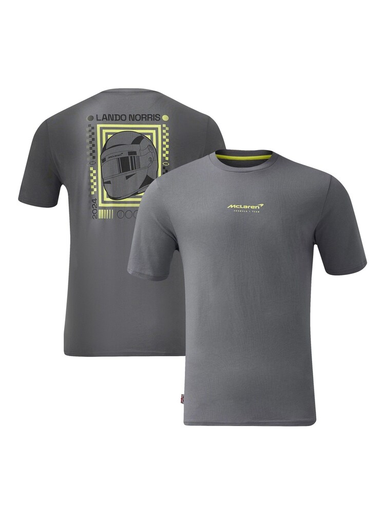 Fanatics Grey 100% Cotton F1 McLaren Lando Norris Silverstone Special Edition T-Shirt - Image 1 of 3