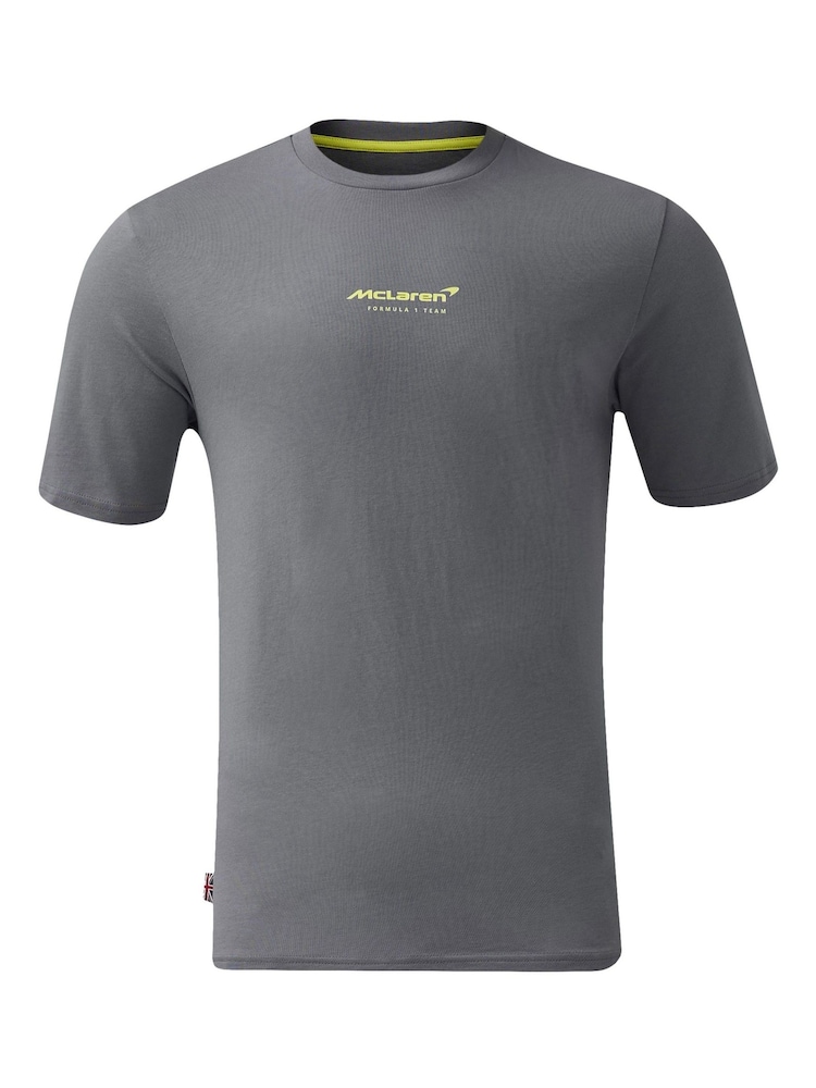 Fanatics Grey 100% Cotton F1 McLaren Lando Norris Silverstone Special Edition T-Shirt - Image 3 of 3