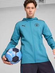 Puma Blue Manchester City Casuals Hoody Jacket - Image 1 of 3
