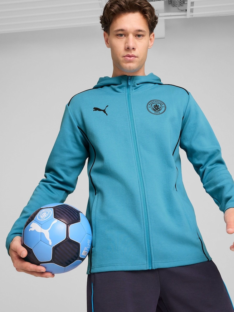 Puma Blue Manchester City Casuals Hoody Jacket - Image 1 of 3