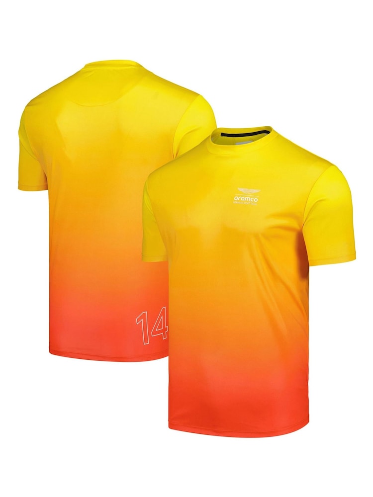 Fanatics Orange F1 Aston Martin Aramco F1 2024 Special Edition Barcelona GP T-Shirt - Image 1 of 3