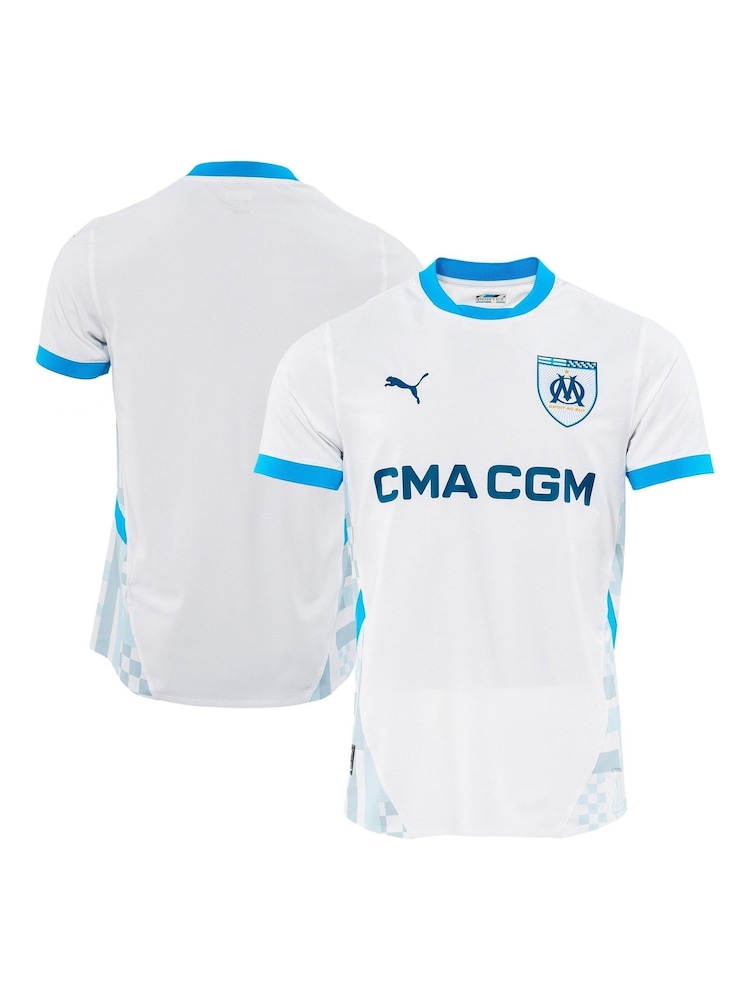 Puma White Olympique de Marseille Home Authentic Shirt 2024-25 - Image 1 of 3