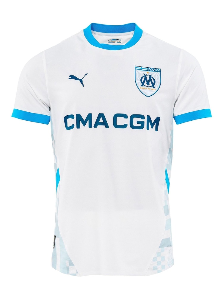 Puma White Olympique de Marseille Home Authentic Shirt 2024-25 - Image 2 of 3