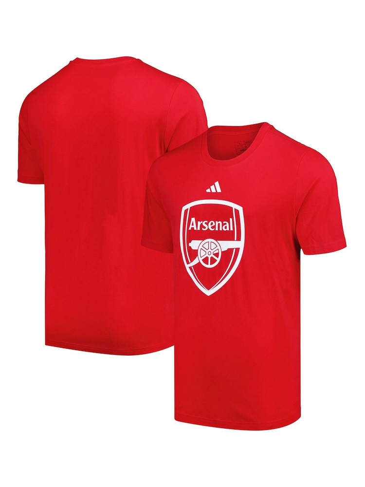 adidas Red 100% Cotton Arsenal DNA Graphic T-Shirt - Image 1 of 3