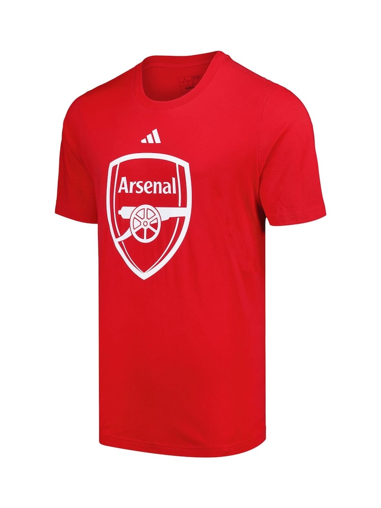 adidas Red 100% Cotton Arsenal DNA Graphic T-Shirt - Image 2 of 3