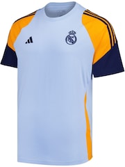 adidas Blue 100% Cotton Real Madrid Training T-Shirt - Image 1 of 2