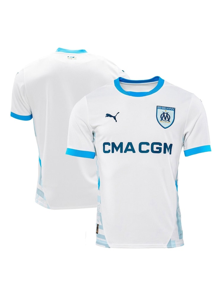 Puma White Olympique de Marseille Home Shirt 2024-25 - Image 1 of 3