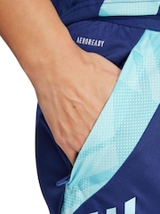 adidas Blue Womens Arsenal Training Shorts - Image 4 of 4