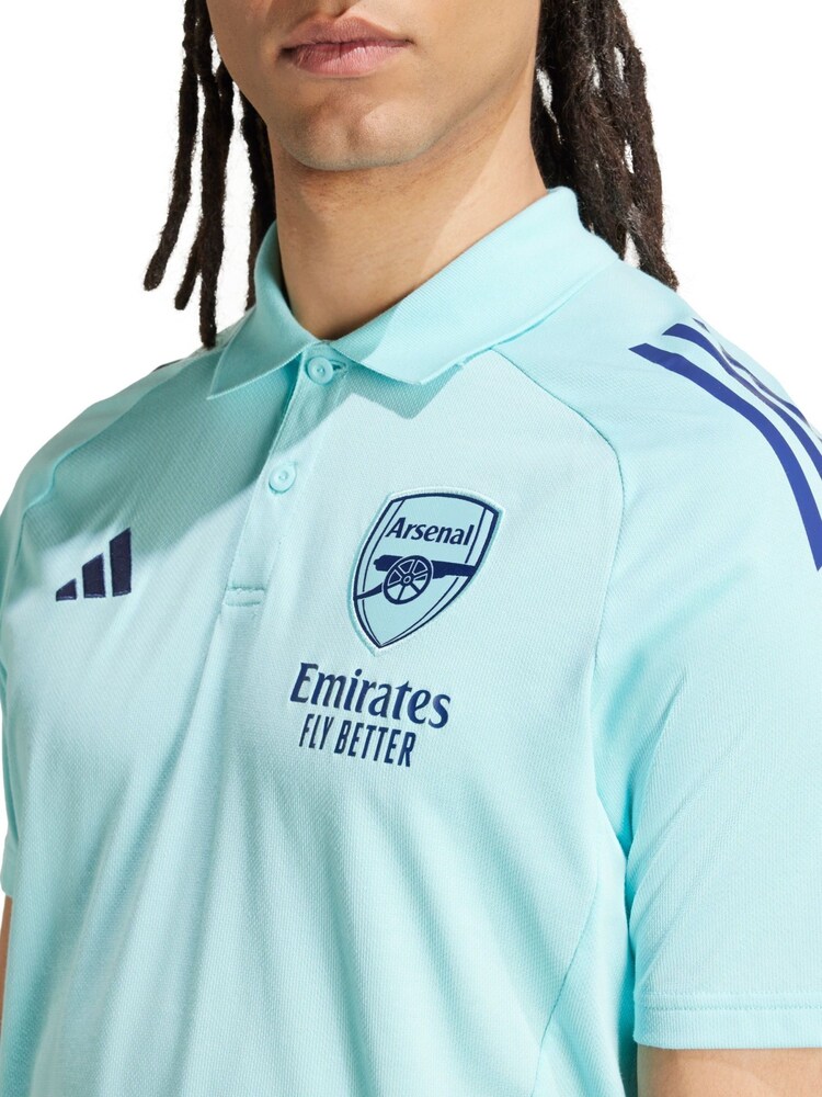 adidas Blue Arsenal Training Polo Shirt - Image 3 of 4