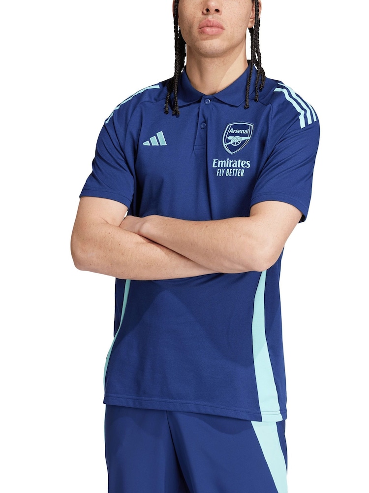 adidas Blue Arsenal Training Polo Shirt - Image 1 of 4 adidas Blue Arsenal Training Polo Shirt - Image 1 of 4