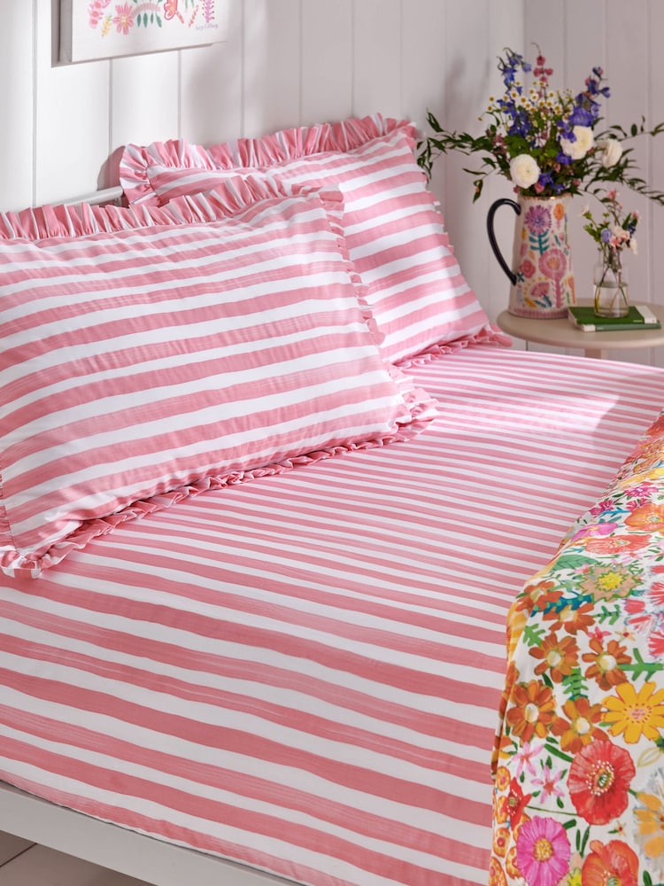 Lucy Tiffney Painted Stripete 180 Thread Count Formsydd laken  - Bilde 1 av 1