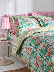 Lucy Tiffney x Next Run Rabbit Ruffle 180 Thread Count Duvet Cover and Pillowcase Set - Image 2 of 5