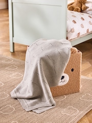 Jojo Maman Bébé Natural Bear Pointelle Baby Blanket - Image 1 of 4