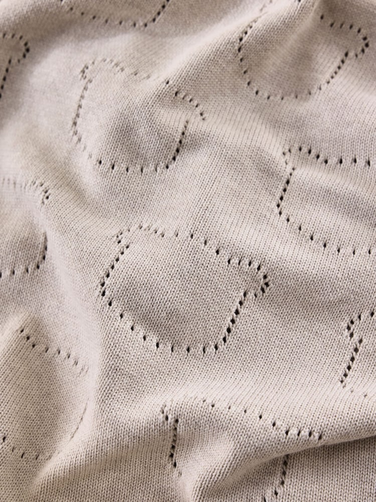 Jojo Maman Bébé Natural Bear Pointelle Baby Blanket - Image 4 of 4 Jojo Maman Bébé Natural Bear Pointelle Baby Blanket - Image 4 of 4