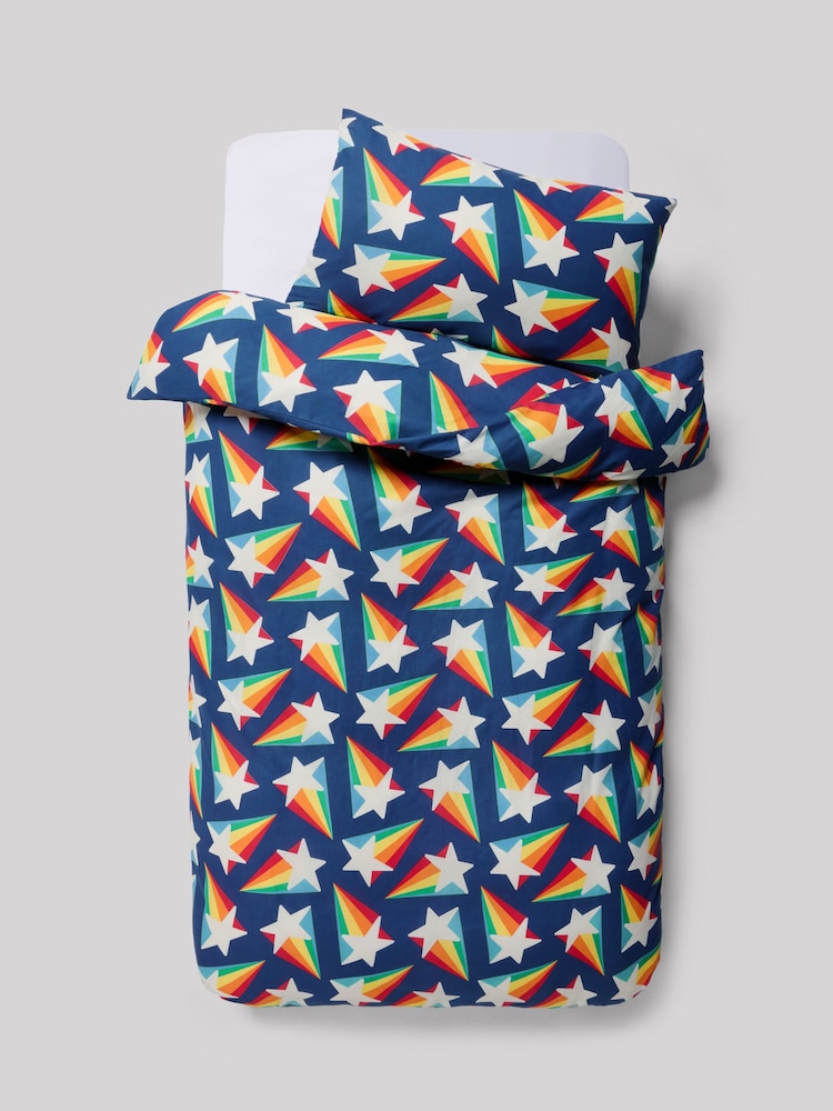 Little Bird by Jools Oliver Shooting Stars 100% Cotton Duvet Cover and Pillowcase Set - Image 3 of 5