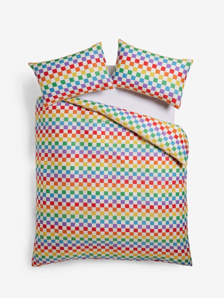 Little Bird by Jools Oliver Checkerboard 100% Cotton Duvet Cover and Pillowcase Set - Image 4 of 4 Little Bird by Jools Oliver Checkerboard 100% Cotton Duvet Cover and Pillowcase Set - Image 4 of 4