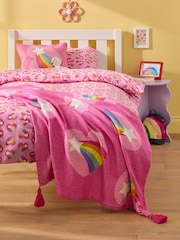 Little Bird by Jools Oliver Heart Rainbow Printed Throw - Bild 1 von 6