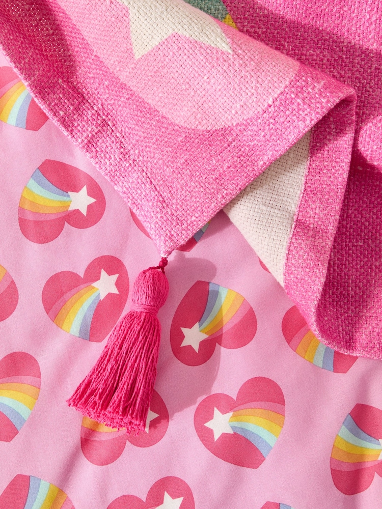 Little Bird by Jools Oliver Heart Rainbow Printed Throw - Bild 2 von 6