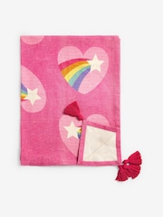 Little Bird by Jools Oliver Heart Rainbow Printed Throw - Bild 6 von 6
