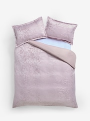 Lipsy Pink Paige Jacquard Duvet Cover and Pillowcase Set - Image 4 of 4