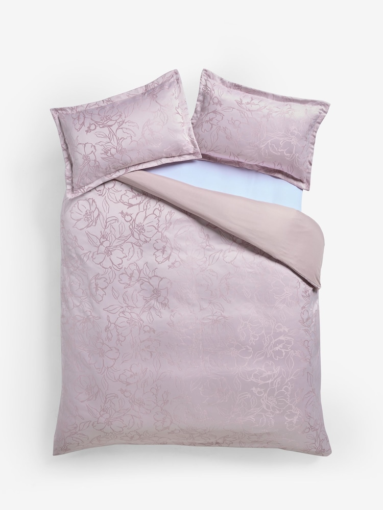 Lipsy Pink Paige Jacquard Duvet Cover and Pillowcase Set - Image 4 of 4 Lipsy Pink Paige Jacquard Duvet Cover and Pillowcase Set - Image 4 of 4