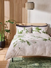 French Connection Green Azzurra 200 Thread Count Duvet Cover and Pillowcase Set - Image 1 of 4