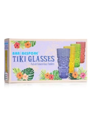 Jeray Set of 4 Coloured Tiki Highball Glasses - Image 3 of 3