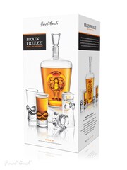 Jeray Skull Glass Liquor Decanter Set - Image 2 of 6