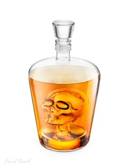Jeray Skull Glass Liquor Decanter Set - Image 3 of 6
