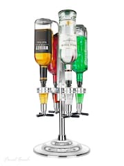 Jeray Silver Four Bottle Revolving Spirit Dispenser with LED Light - Image 3 of 5