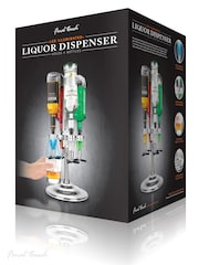 Jeray Silver Four Bottle Revolving Spirit Dispenser with LED Light - Image 5 of 5