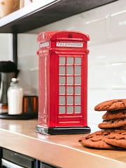 Jeray Ceramic Red Telephone Box Biscuit Jar - Image 1 of 4