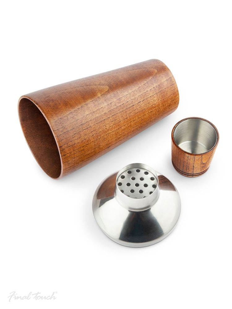 Jeray Brown Handmade Solid Wood Cocktail Shaker - Image 2 of 3