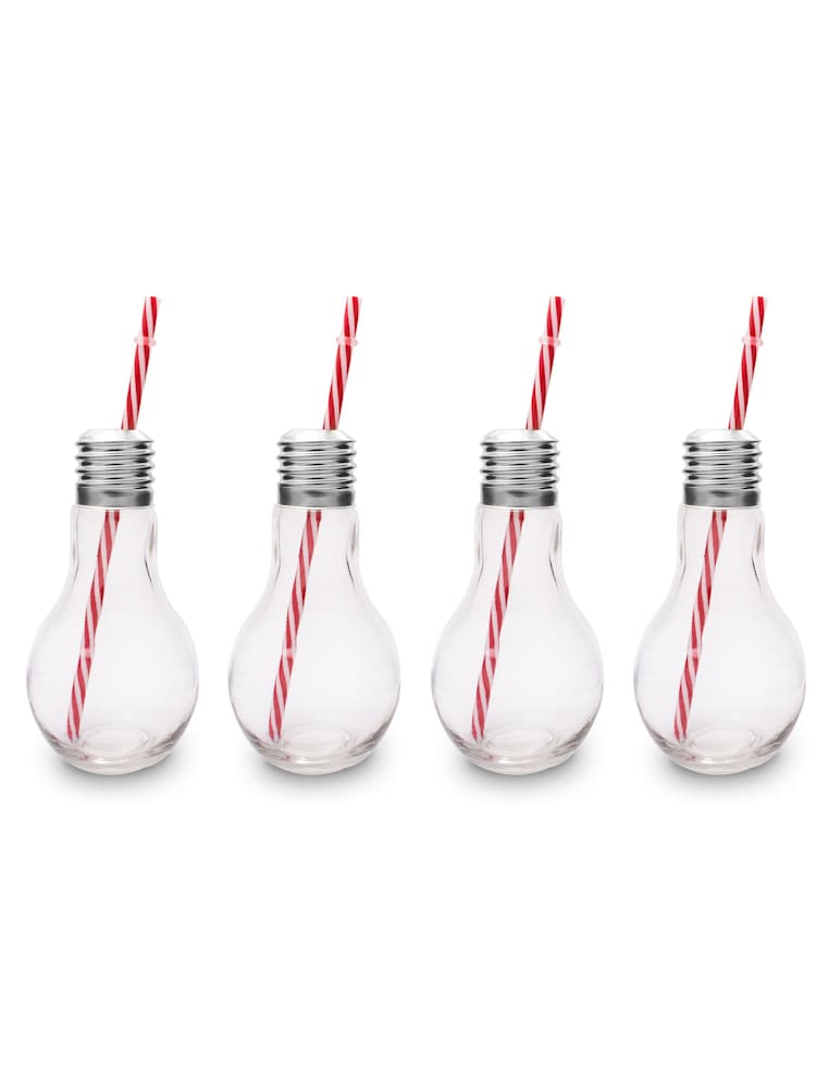 Jeray Set of 4 Light Bulb Glasses Twin Pack - 8 Pieces Total - Image 2 of 4