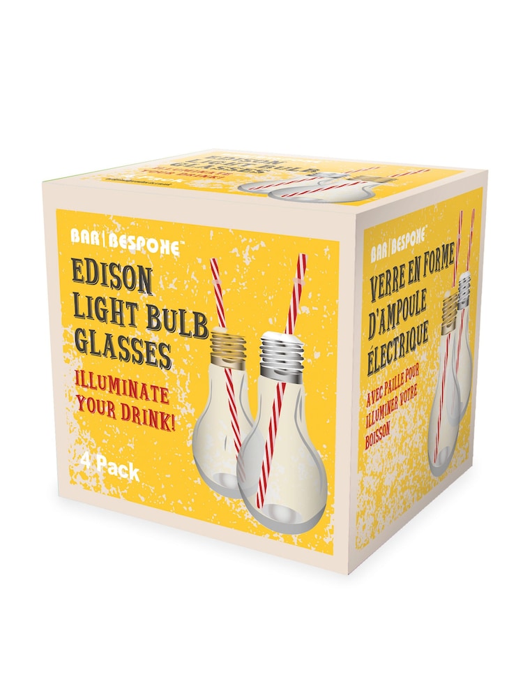 Jeray Set of 4 Light Bulb Glasses Twin Pack - 8 Pieces Total - Image 4 of 4