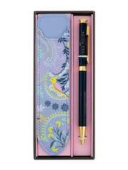 Sara Miller Savannah Ballpoint Pen And Faux Leather Pen Case Pouch Set - Image 4 of 4