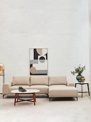 Fifty Five South Brown Myan White Marble Coffee Table - Image 1 of 6